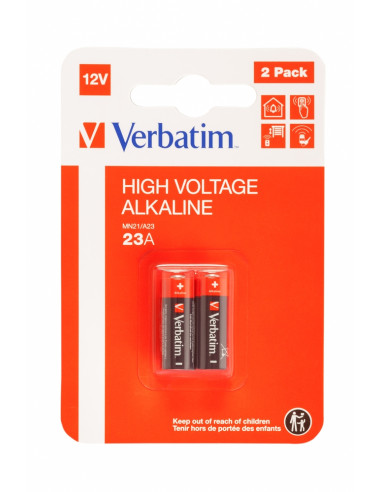 Verbatim ALKALINE BATTERY 12V 23A (MN21/A23) 2 PACK