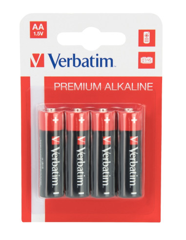 Verbatim ALKALINE BATTERY AA 4 PACK (HANGCARD)