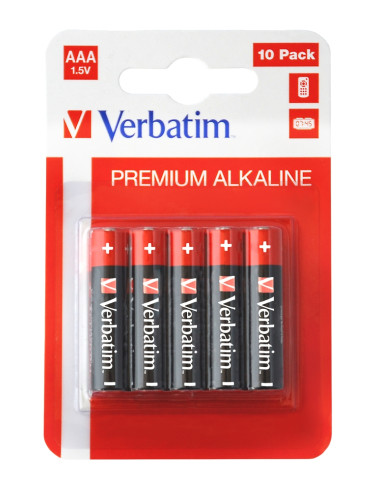 Verbatim ALKALINE BATTERY AAA 10 PACK (HANGCARD)