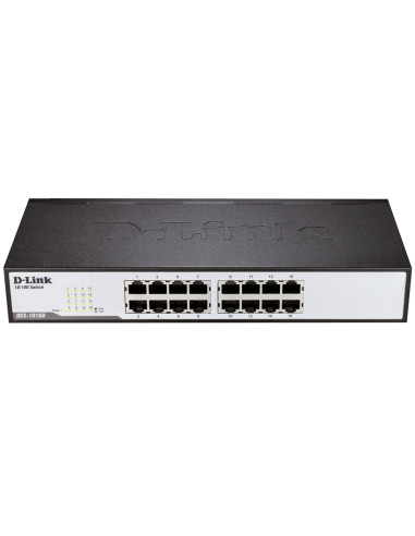 D-Link 16-Port 10/100Mbps Fast Ethernet Unmanaged Switch, rack mountable