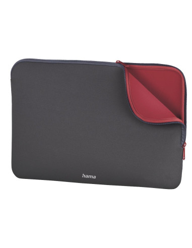 Калъф за лаптоп HAMA Neoprene, 11.6"(30cm), Сив/Червен