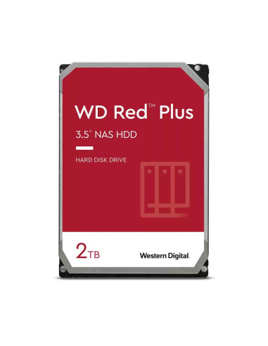 Хард диск WD Red PLUS NAS, 2TB, 5400rpm, Cache 64MB, SATA 3