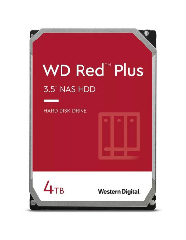 Хард диск WD Red Plus, 4TB NAS, 3.5", 256MB, 5400RPM