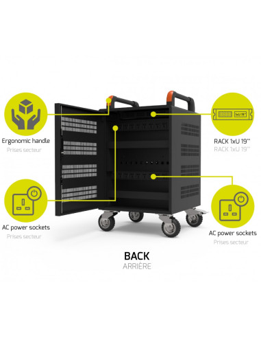 PORT charging cabinet 20 notebooks + rack 19 - 1 u