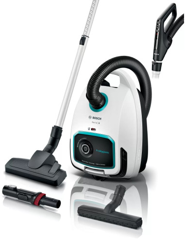 Bosch BGL6HYG1 Series 6, Vacuum cleaner with bag, 4l, ProHygienic, Remote control, UltraAllergy filter, White