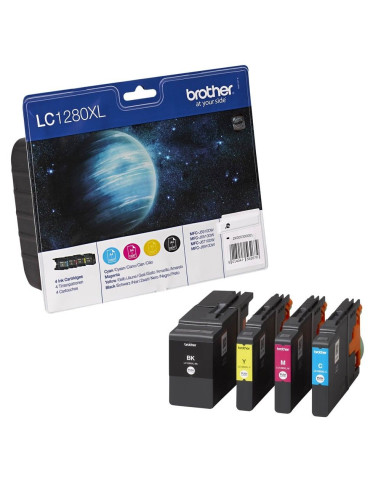 Brother LC-1280XL BK/C/M/Y Value Bonus Pack Ink Cartridge