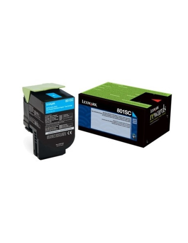 Lexmark 80C2SC0 CX310, 410, 510 Cyan Return Programme 2K Toner Cartridge