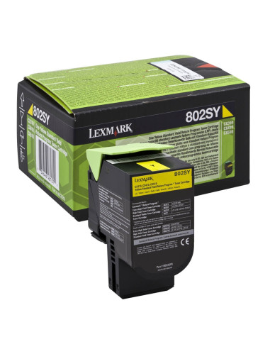 Lexmark 80C2SY0 CX310, 410, 510 Yellow Return Programme 2K Toner Cartridge