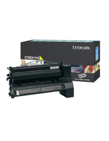 Lexmark C782X1YG C/X782, 782XL Yellow Return Programme 15K Print Cartridge