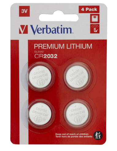 Verbatim LITHIUM BATTERY CR2032 3V 4 PACK