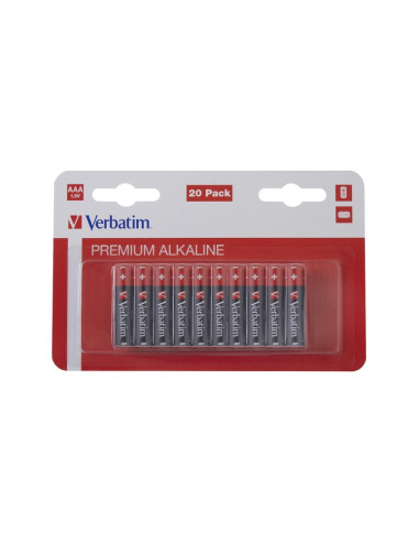 Verbatim ALKALINE BATTERY AAA 20 PACK (HANGCARD)