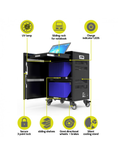 PORT charging cabinet 20 tablet + 1 notebook 