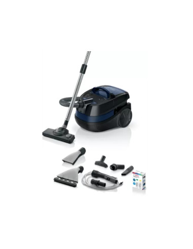 Bosch BWD41700 Series 4, 3in1 Vacuum cleaner for wet and dry cleaning, 1700 W motor, 3.5 l bag, PureAir hygiene filter, Blue