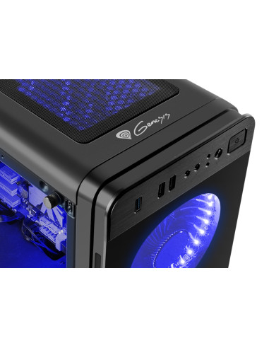 Genesis Case Irid 300 Blue Midi Tower Usb 3.0