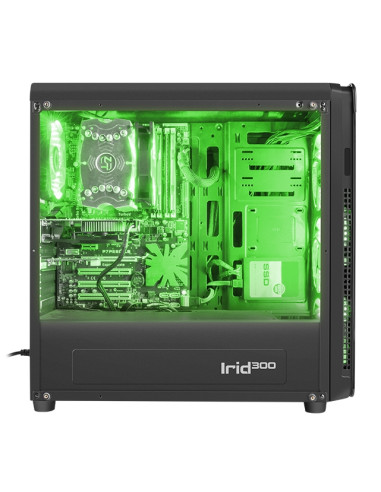 Genesis Case Irid 300 Green Midi Tower Usb 3.0