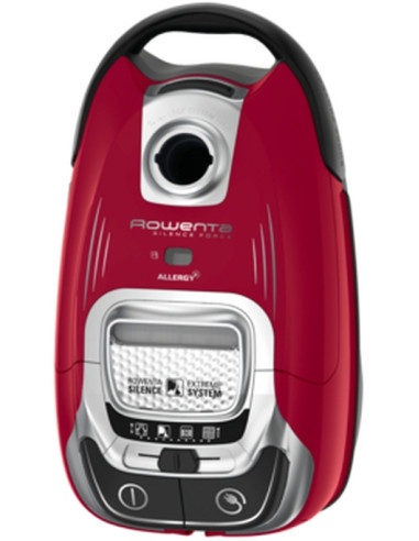 Rowenta RO7473EA SILENCE FORCE ALLERGY+ 58dB, Red, Mini turbobrush, parquet brush, XL crevice tool, sofa brush - 4,5L