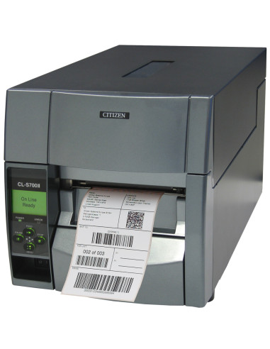 Citizen CL-S700IIDT Printer, Grey, Direct thermal, with Compact Ethernet Card