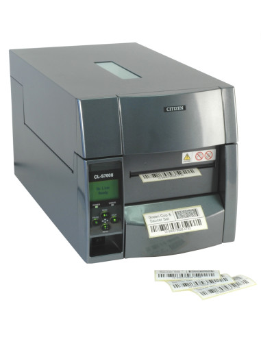 Citizen CL-S703II Printer,Grey, 300 dpi, with Compact Ethernet Card