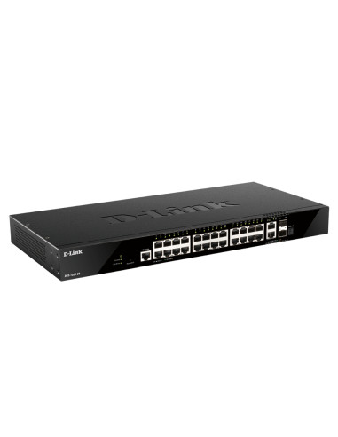 D-Link 24 ports GE + 2 10GE ports + 2 SFP+ Smart Managed Switch