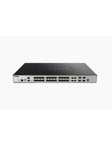 D-Link xStack 20-port SFP Layer 3 Stackable Managed Gigabit Switch including 4-port Combo 1000BaseT/SFP plus 4 10GE SFP+