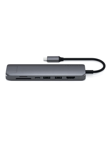 Satechi Aluminium Type-C Slim Multiport (1xHDMI 4K,2x USB-A,1x SD,1x Ethernet) - Space Grey