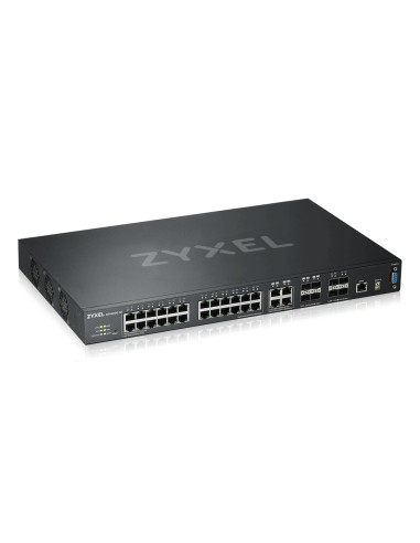 ZyXEL XGS4600-32 L3 Managed Switch, 28 port Gig and 4x 10G SFP+, stackable, dual PSU