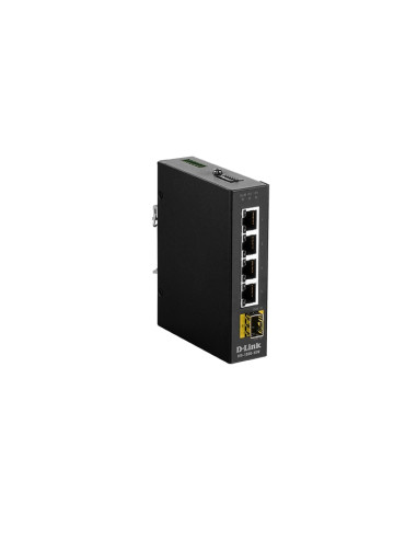 D-Link 5 Port Unmanaged Switch with 4 x 10/100/1000BaseT(X) ports - 1 x 100/1000BaseSFP ports