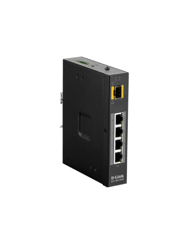 D-Link 5 Port Unmanaged Switch with 4 x 10/100/1000BaseT(X) ports (4 PoE) - 1 x 100/1000BaseSFP ports 