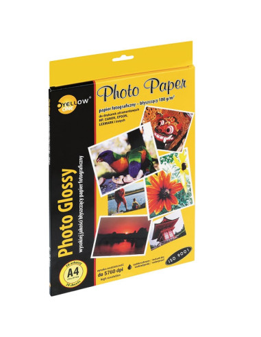 Хартия Yellow One фото A4 Glossy 20 л. 180 g/m2