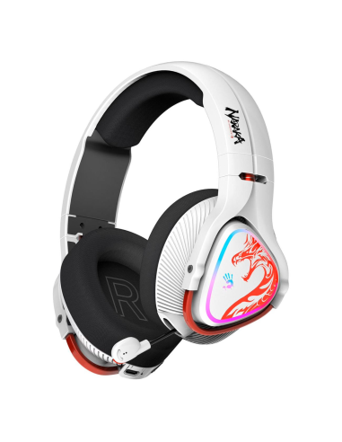 Геймърски слушалки A4TECH Bloody MR720 Naraka, RGB, Bluetooth + USB, Бели