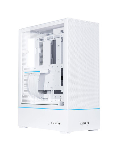 Кутия Lian-Li SUP01W Mid-Tower, Tempered Glass, Бяло