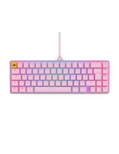 Геймърска механична клавиатура Glorious GMMK 2 Pink Compact- Fox Switches UK-Layout