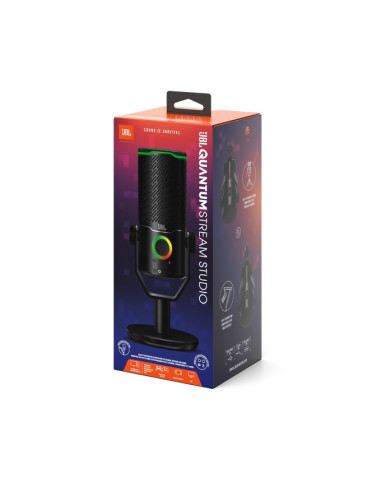 JBL QUANTUM Stream Studio - Quad pattern premium USB microphone for streaming, recording and gaming