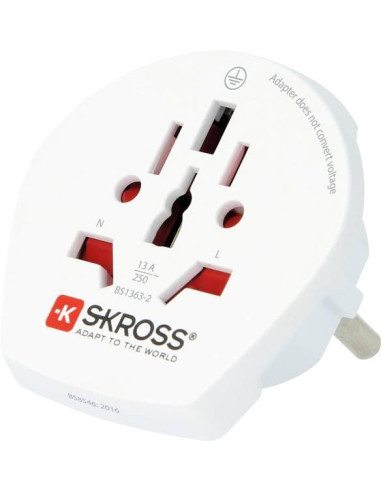 Адаптер SKROSS 1500211E World to Europe, 220V