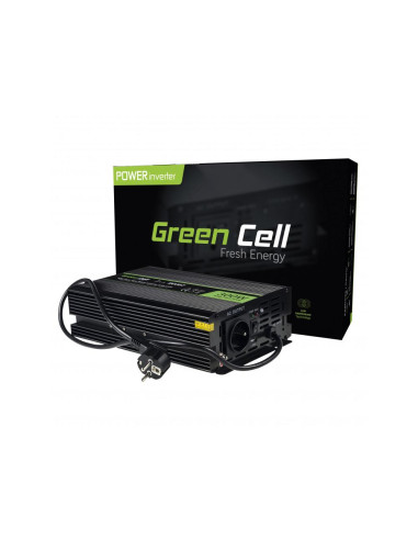 Инвертор UPS GREEN CELL, 12V, 300W/600W, Pure Sine Wave