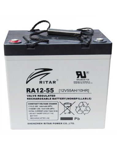 Оловна батерия RITAR (EV12-55), AGM, 12V, 55Ah, За електрически колички