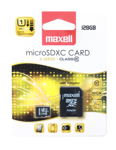 Карта памет Maxell micro SDXC, 128GB