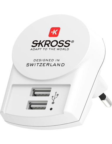 Адаптер-зарядно SKROSS Euro USB Charger 1.302421, 2 x USB-A, 2.4A