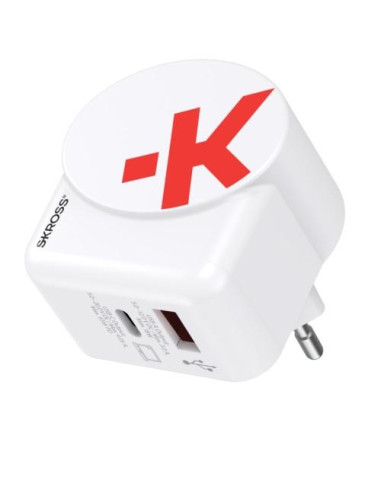 Адаптер-зарядно SKROSS Euro USB Charger AC65PD, USB-A, USB-C