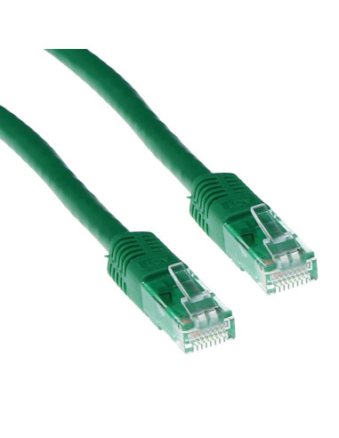 Мрежов пач кабел ACT U/UTP, CAT 6, RJ-45 - RJ-45, 0.5 m, Медни проводници, Зелен, Булк опаковка