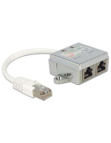 Адаптер DeLock Port Doubler, 1 x RJ45 plug - 2 x RJ45 jack (2 x Ethernet)