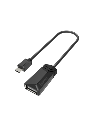 Кабел HAMA, USB 2.0 OTG micro USB - женско USB 2.0, 480 Mbit/s, Черен