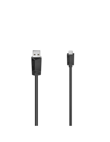 Кабел HAMA, USB 2.0 - micro USB, 1.5 м., Черен, екраниран