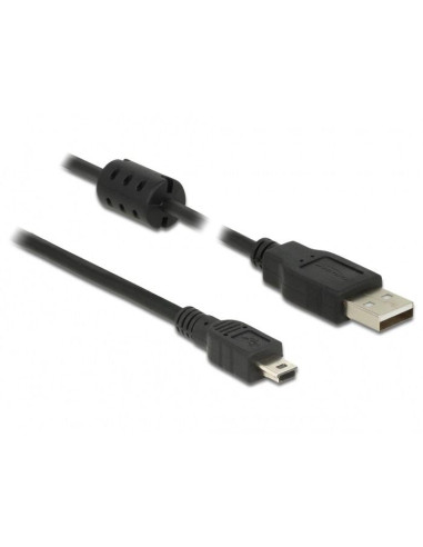 Кабел DeLock, USB-A мъжко - USB-B мъжко, USB 2.0, 2 м, Черен