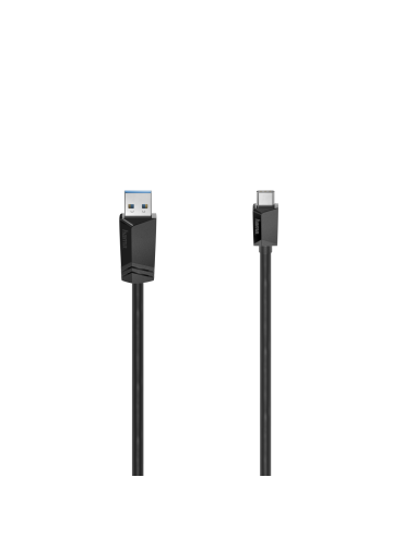 Кабел HAMA USB-C мъжко-USB-A мъжко, USB 3.2 Gen 1, 5Gbit/s, 0.25 м., Черен