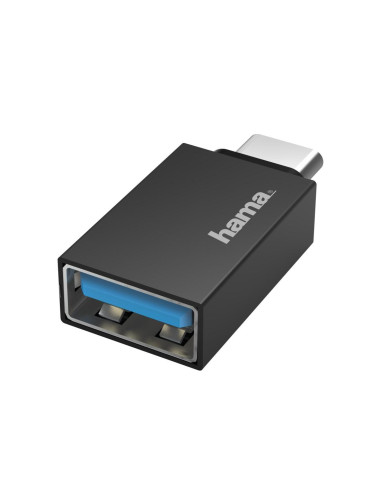 Адаптер HAMA OTG USB-C мъжко-USB 3.2 Gen 1 A женско, 5Gbit/s Черен