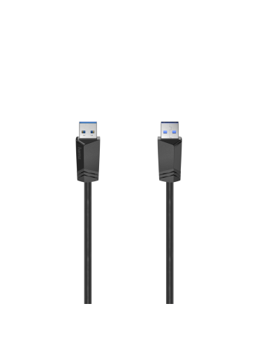 Кабел HAMA USB 3.0, USB-A мъжко - USB-А мъжко, 1.5 м, 5Gbit/s, екраниран