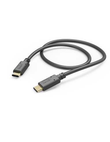 Кабел HAMA USB-C мъжко– USB-C мъжко, 1.5м,480Mb/s, позл.конектори, черен