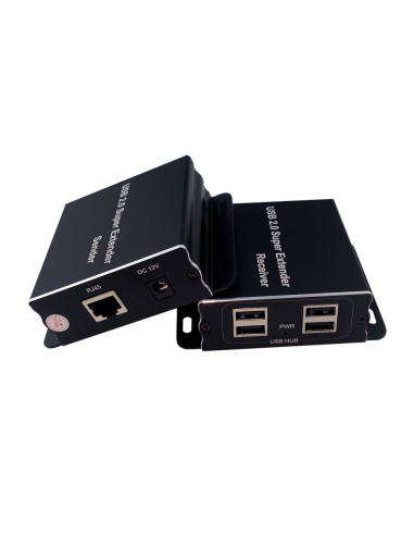 USB Extender (усилвател) ESTILLO ASKHU04-USB 1x4, усилва USB сигнал до 100 м по UTP кабел CAT5e/6