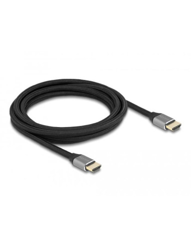 Кабел Delock Ultra High Speed, HDMI мъжко - HDMI мъжко, 48 Gbit/s, 8K 60 Hz, 3 м, Сив